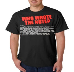 Who Wrote The Note? T-Shirt - Shore Store 