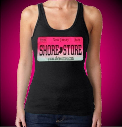 Shore Store License Plate Hot Pink  Tank Top W 334 - Shore Store 