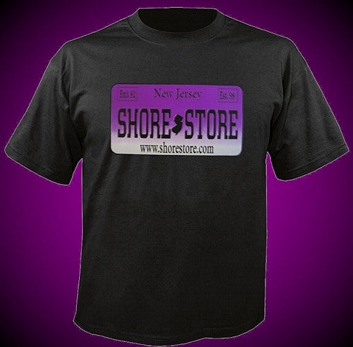 Shore Store License Plate Purple T Shirt