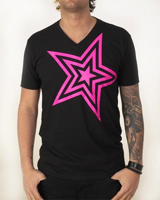 Pauly D T-Shirt Black With Pink Star - Shore Store 