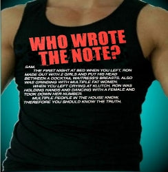 Who Wrote The Note? Men's Tank Top - Shore Store 