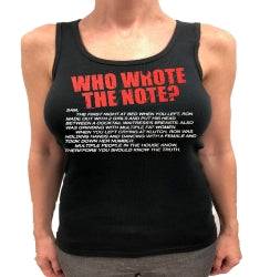 Who Wrote The Note? Women's Tank Top - Shore Store 