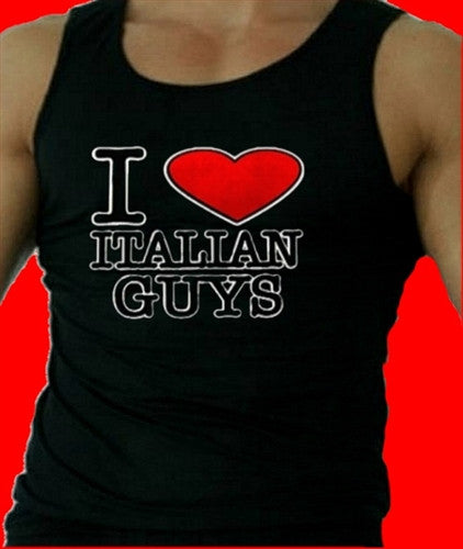 I Heart  Italian Guys  Tank Top M 203 - Shore Store 