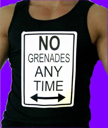 No Grenades Any Time Tank Top M 69 - Shore Store 