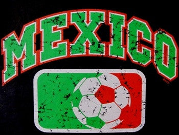Mexico Soccer Ball T-Shirt 353 - Shore Store 