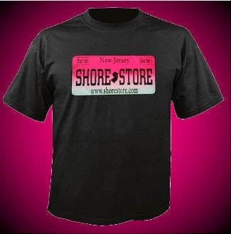 Shore Store License Plate Hot Pink T-Shirt 334 - Shore Store 