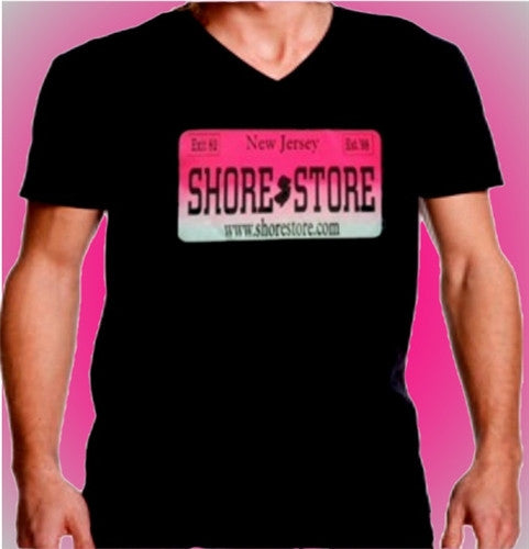 Shore Store License Plate Hot Pink  V-Neck 334 - Shore Store 