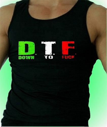 DTF Down To Fuck Tank Top M 354 - Shore Store 