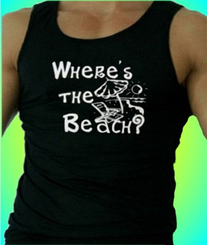 Where's The Beach? Tank Top M  95 - Shore Store 