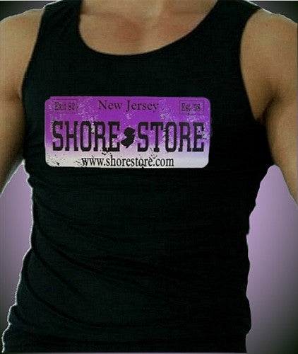 Shore Store License Plate Purple Distressed  Tank Top M  386 - Shore Store 