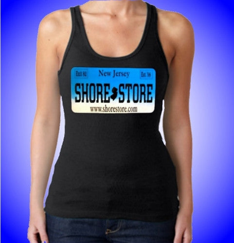 Shore Store License Plate Aqua Tank Top W  385 - Shore Store 