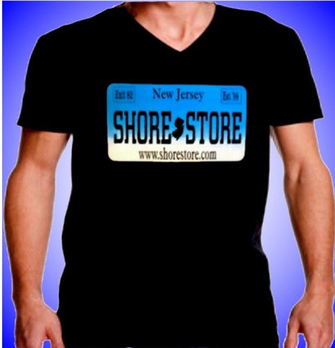 Shore Store License Plate Aqua  V-Neck 385 - Shore Store 