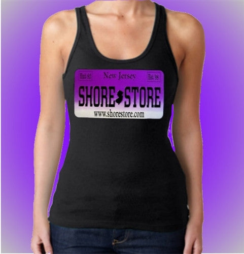 Shore Store License Plate Purple Tank Top W 384 - Shore Store 