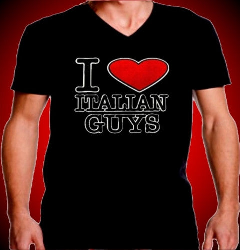 I Heart  Italian Guys V-Neck 203 - Shore Store 