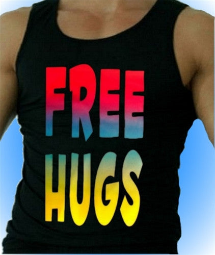 Free Hugs Neon Tank Top M 441 - Shore Store 