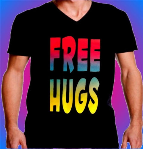 Free Hugs Neon V-Neck M 441 - Shore Store 
