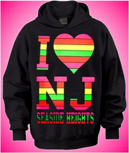 I Heart NJ Neon Hoodie 457 - Shore Store 