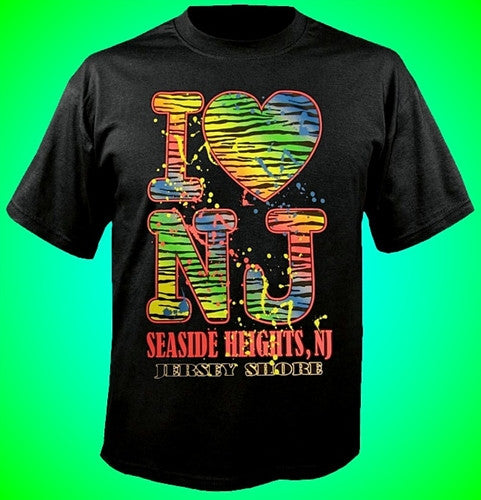 I Heart NJ Neon Tiger T-Shirt 464 - Shore Store 