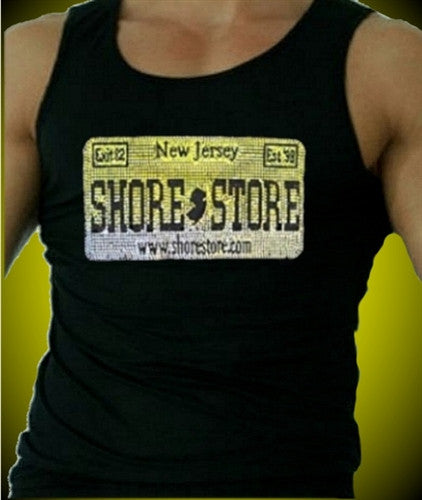 Shore Store License Plate Yellow Rhinestone Tank Top M 375 - Shore Store 