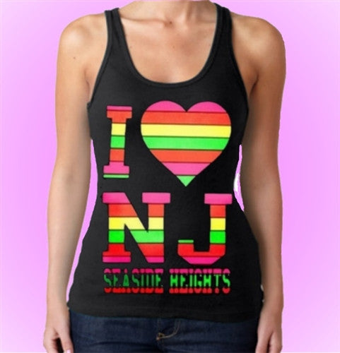 I Heart NJ Neon Tank Top W 457 - Shore Store 