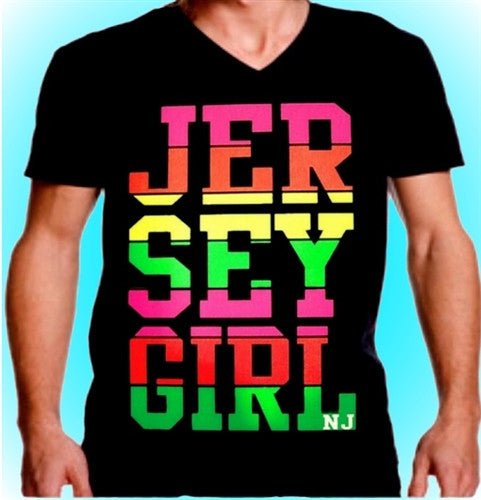 Jersey Girl Neon V-Neck 462 - Shore Store 