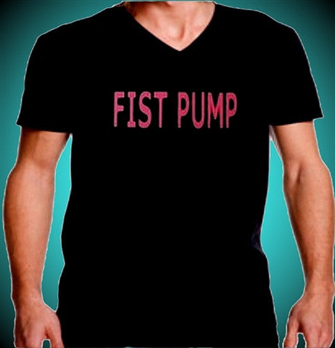 Fist Pump Pink V-Neck B48 - Shore Store 