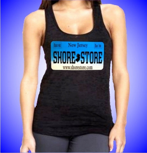Shore Store License Plate Aqua Burnout Tank W 385 - Shore Store 