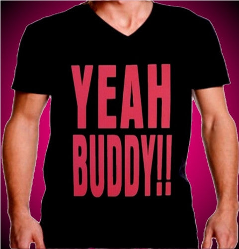 Yeah Buddy Hot Pink V-Neck 417 - Shore Store 