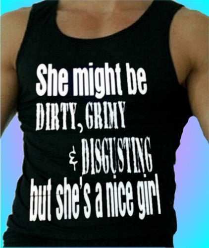 Dirty Grimy Girl Tank Top M 492 - Shore Store 