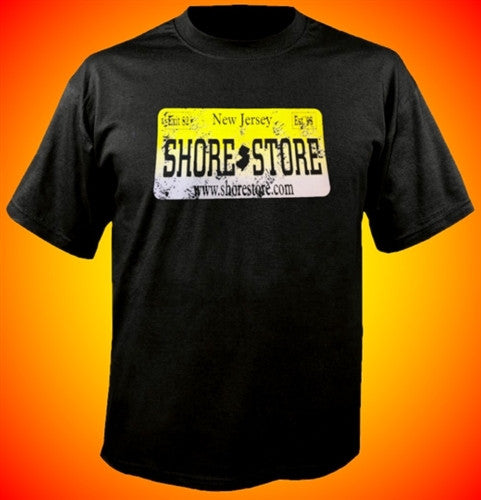 Shore Store Yellow License Plate Distressed T-Shirt 500 - Shore Store 