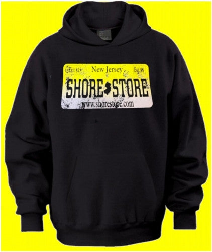 Shore Store Yellow License Plate Distressed Hoodie 500 - Shore Store 