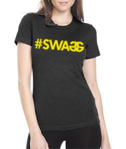 Pauly D SWAGG T-Shirt Black with Gold Womens - Shore Store 