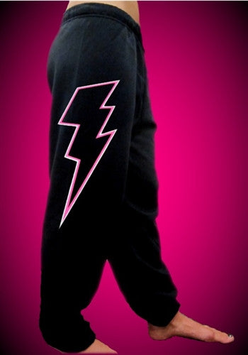 Pink Lightning Bolt Sweatpants 547 - Shore Store 